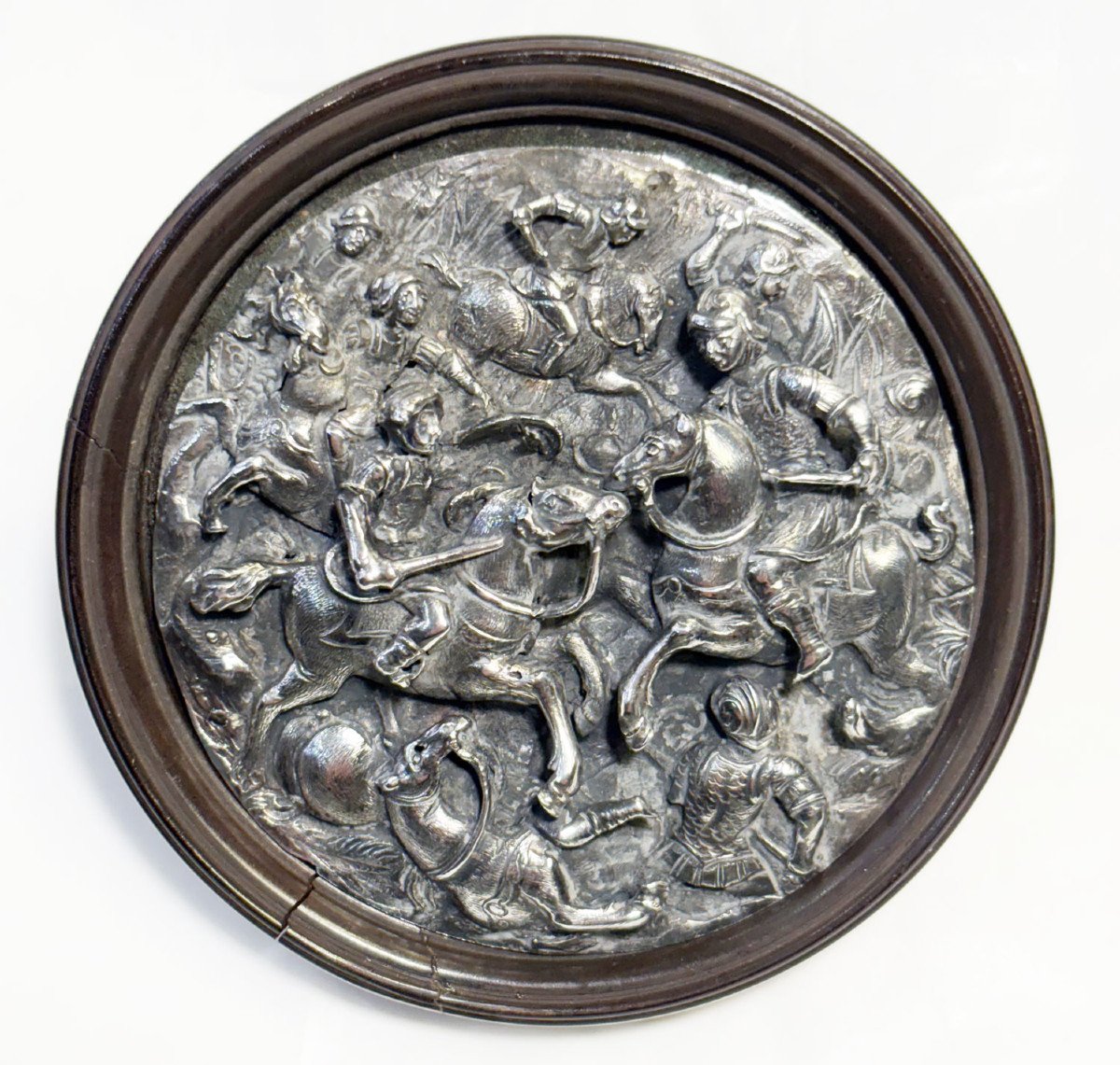 Silver Plaque With Battle Scene, Italy, Early 18th Century 