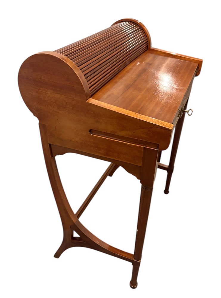 Small Art Deco Wooden Desk, Italy, Circa 1930.-photo-4