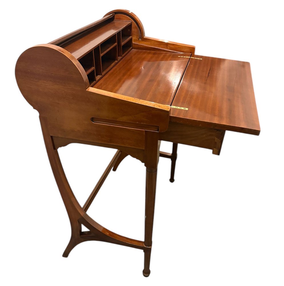 Small Art Deco Wooden Desk, Italy, Circa 1930.-photo-6
