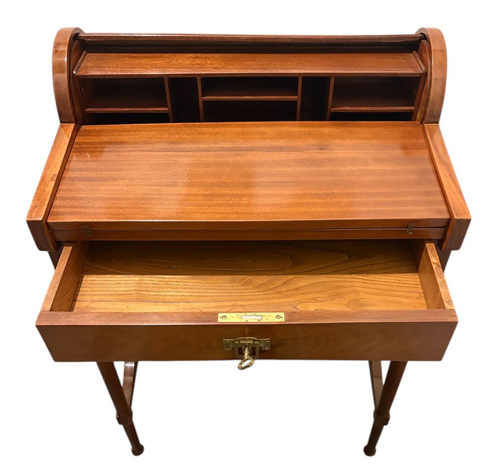 Small Art Deco Wooden Desk, Italy, Circa 1930.-photo-8