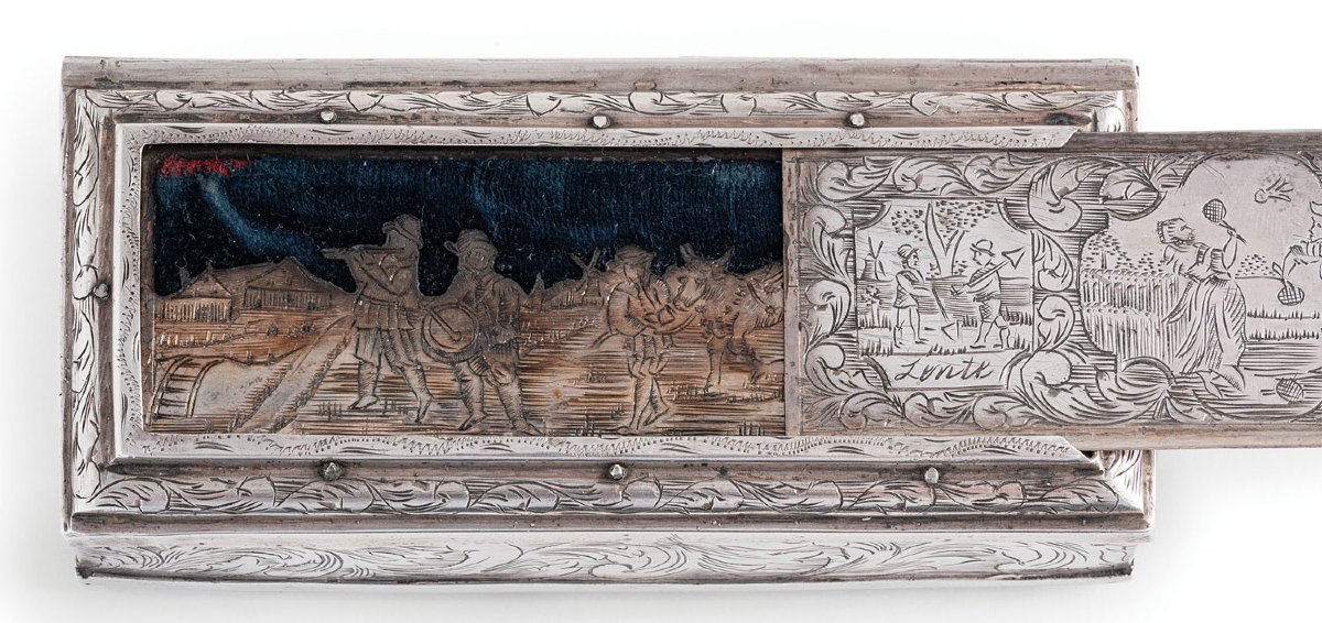 Rectangular Silver Compartment Box, Netherlands, 19th Century-photo-3