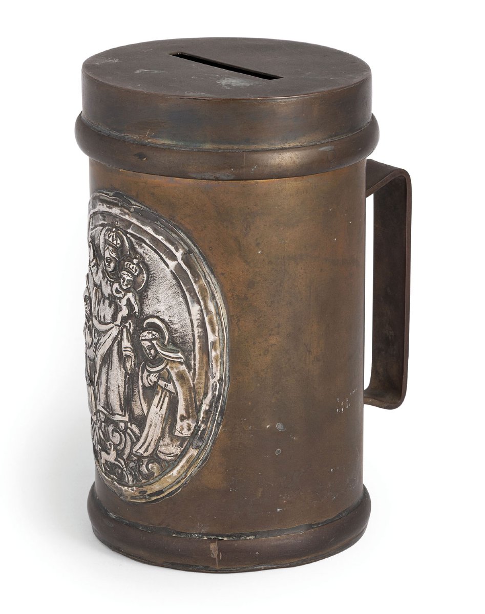 Patinated Bronze And Silver Chaplain, Naples, Circa 1840-photo-2