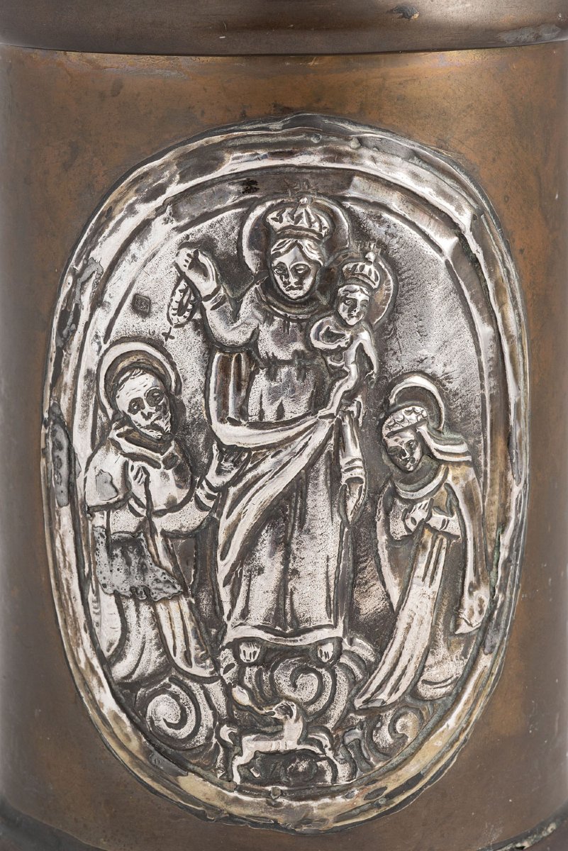 Patinated Bronze And Silver Chaplain, Naples, Circa 1840-photo-4