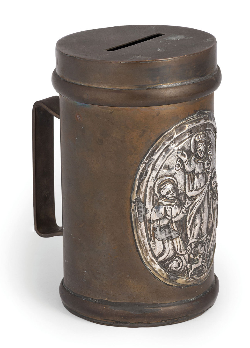 Patinated Bronze And Silver Chaplain, Naples, Circa 1840