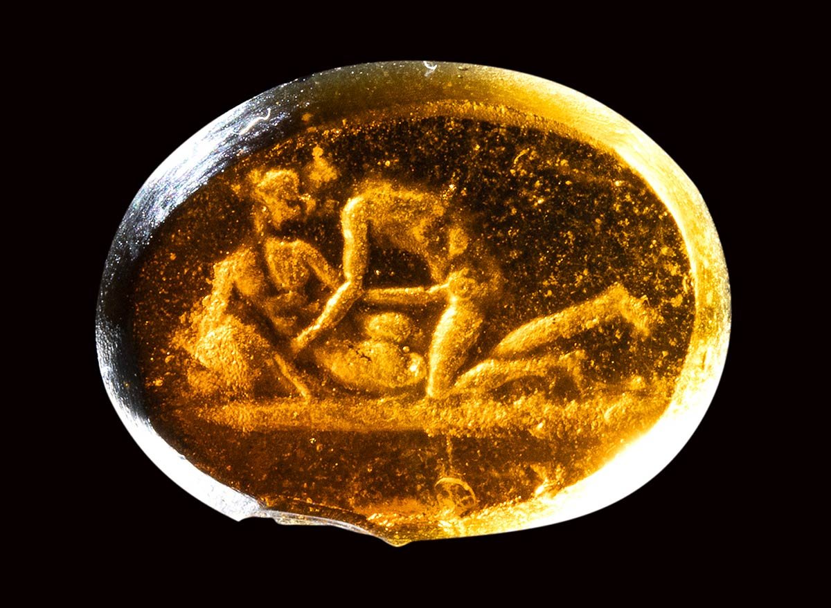 Erotic Glass Paste Intaglios, Italy, 18th-19th Century-photo-4