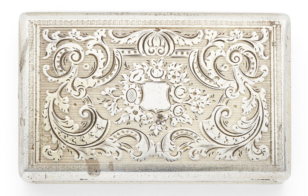 Tabatière en argent avec micro mosaïque romain,  Prague 1840-photo-3