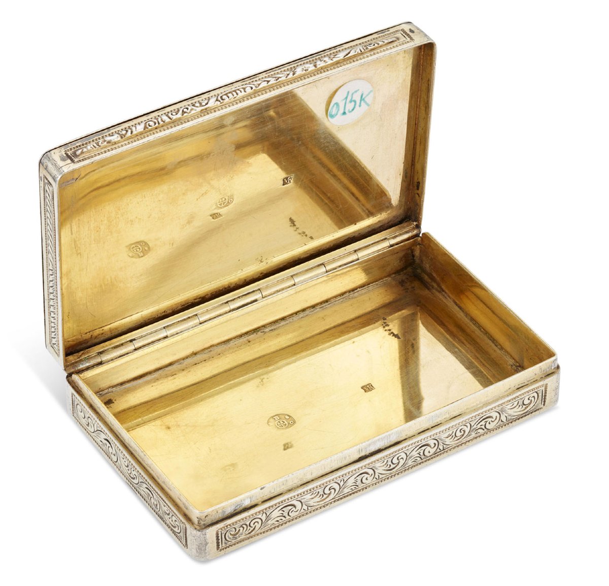 Tabatière en argent avec micro mosaïque romain,  Prague 1840-photo-4