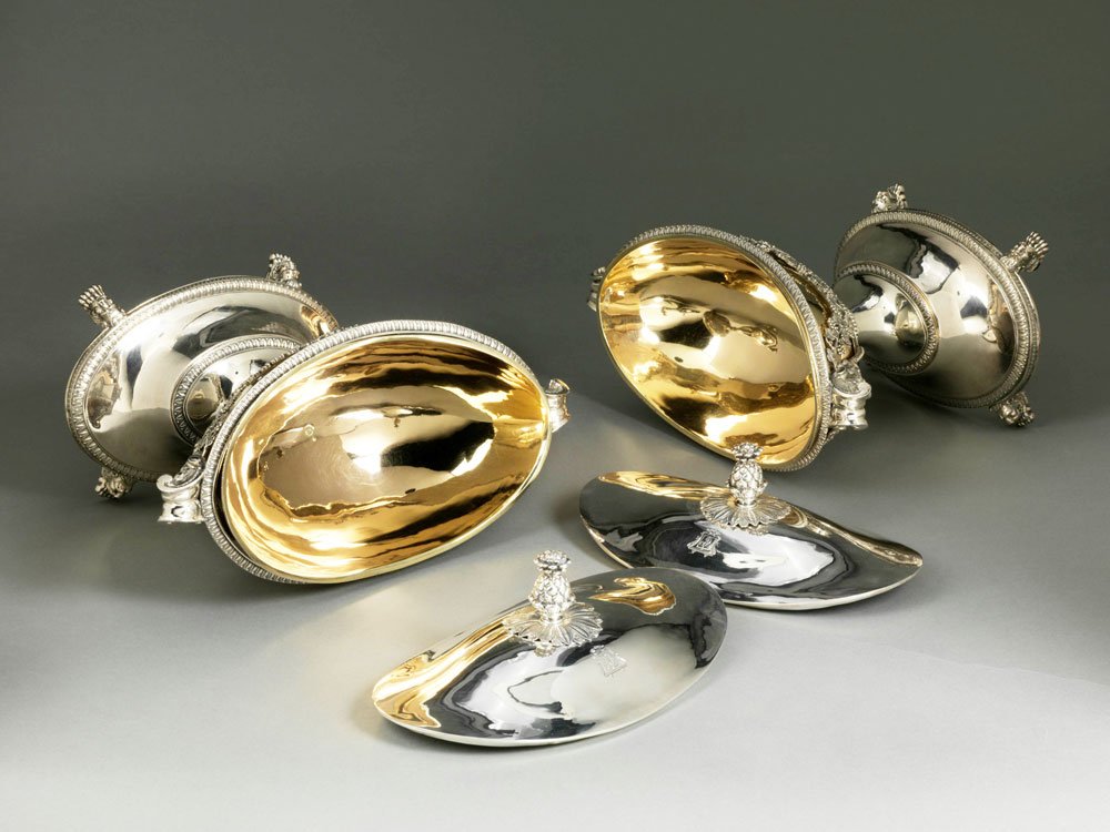 Pair Of Neoclassical Silver Vegetable Dishes, Paris 1798-1809 By Sébastien Dupezard-photo-5