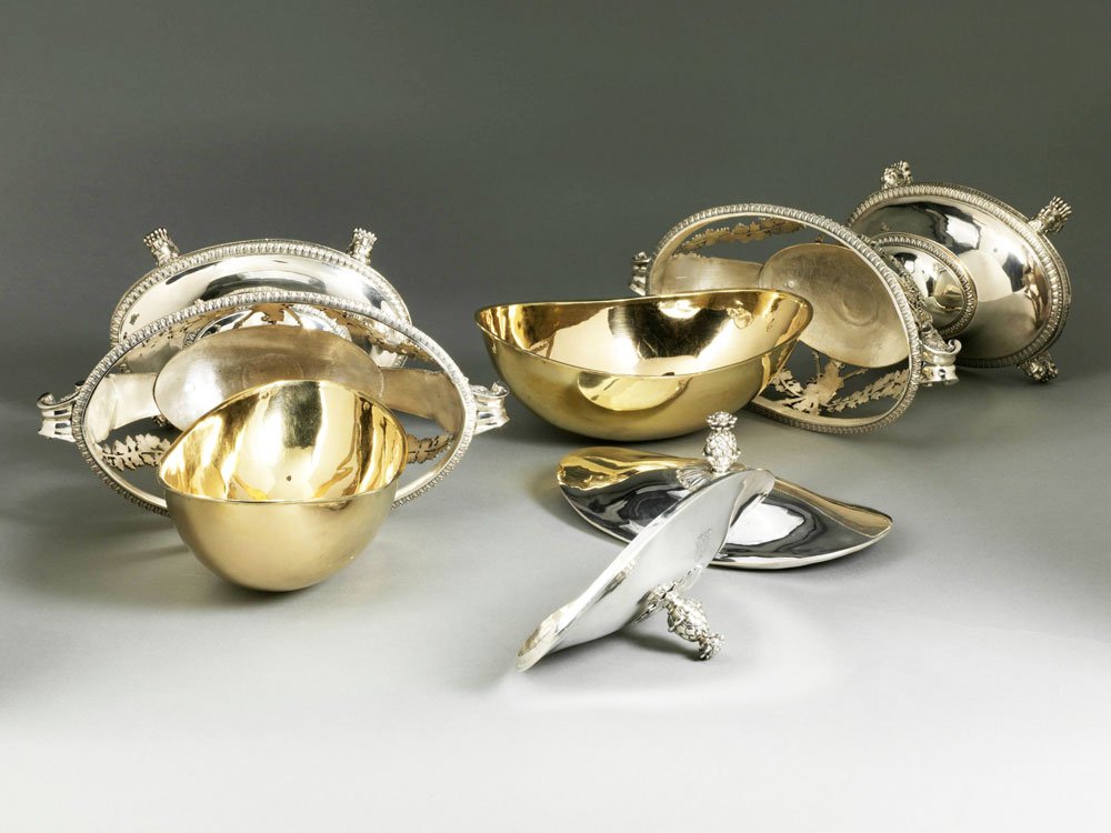 Pair Of Neoclassical Silver Vegetable Dishes, Paris 1798-1809 By Sébastien Dupezard-photo-6