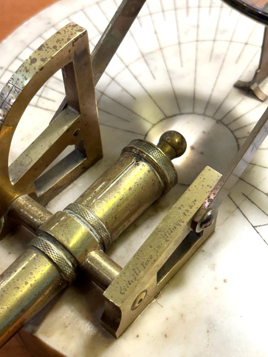 Cadran solaire à canon en bronze et marbre. Milan, 1832 – Pasquale Cittelli-photo-2