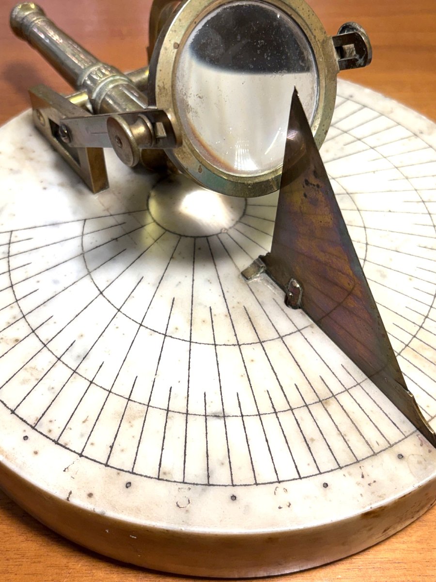 Cadran solaire à canon en bronze et marbre. Milan, 1832 – Pasquale Cittelli-photo-3