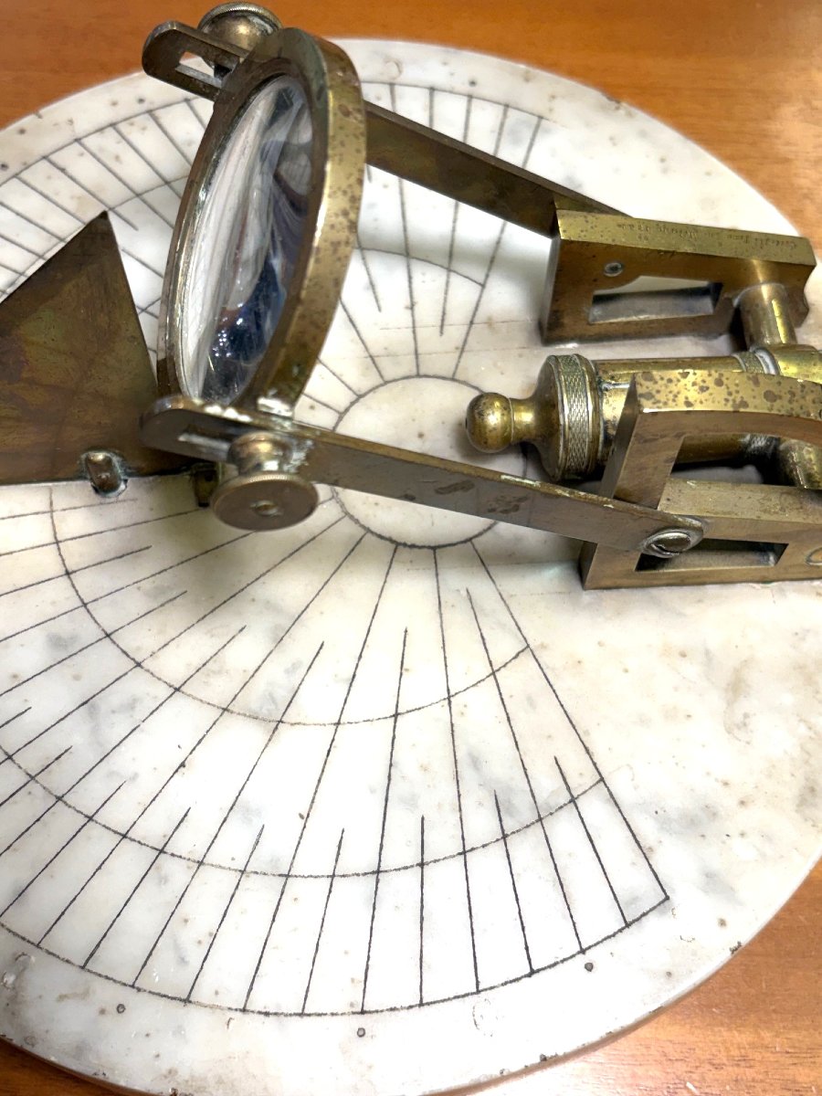 Cadran solaire à canon en bronze et marbre. Milan, 1832 – Pasquale Cittelli-photo-4