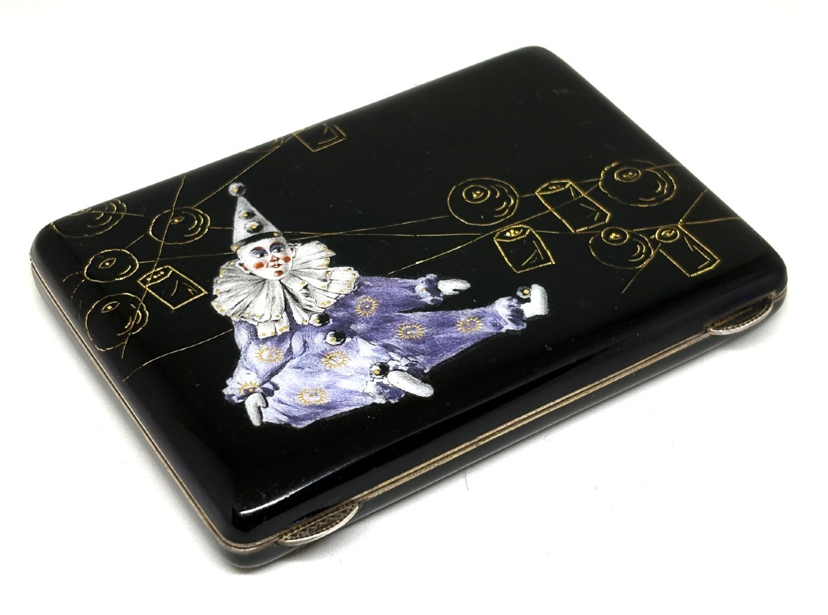 Silver And Enamel Cigarette Case, Vienna XIX - XX Century