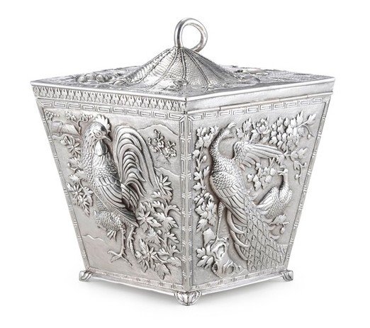 Boîte à thé en argent, Extrême-Orient, XIXe – début XXe siècle-photo-3