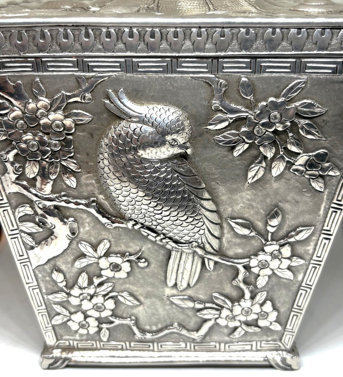 Boîte à thé en argent, Extrême-Orient, XIXe – début XXe siècle-photo-3