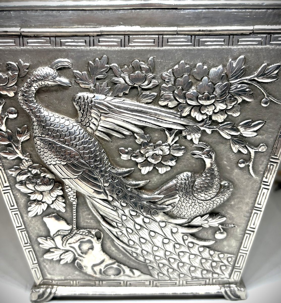 Boîte à thé en argent, Extrême-Orient, XIXe – début XXe siècle-photo-4