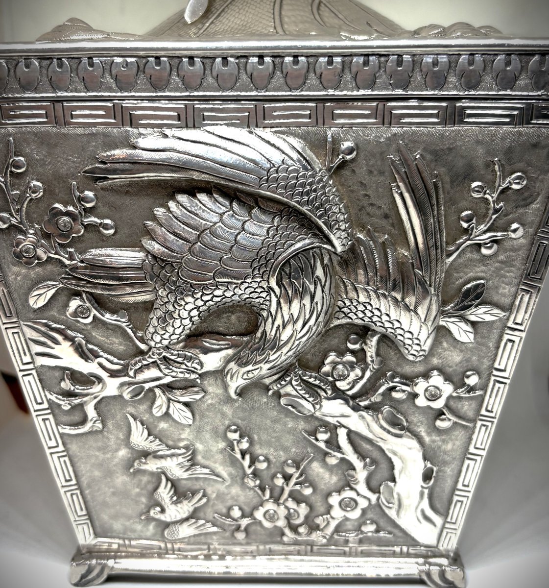 Boîte à thé en argent, Extrême-Orient, XIXe – début XXe siècle-photo-6