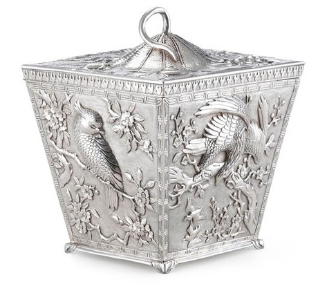 Boîte à thé en argent, Extrême-Orient, XIXe – début XXe siècle