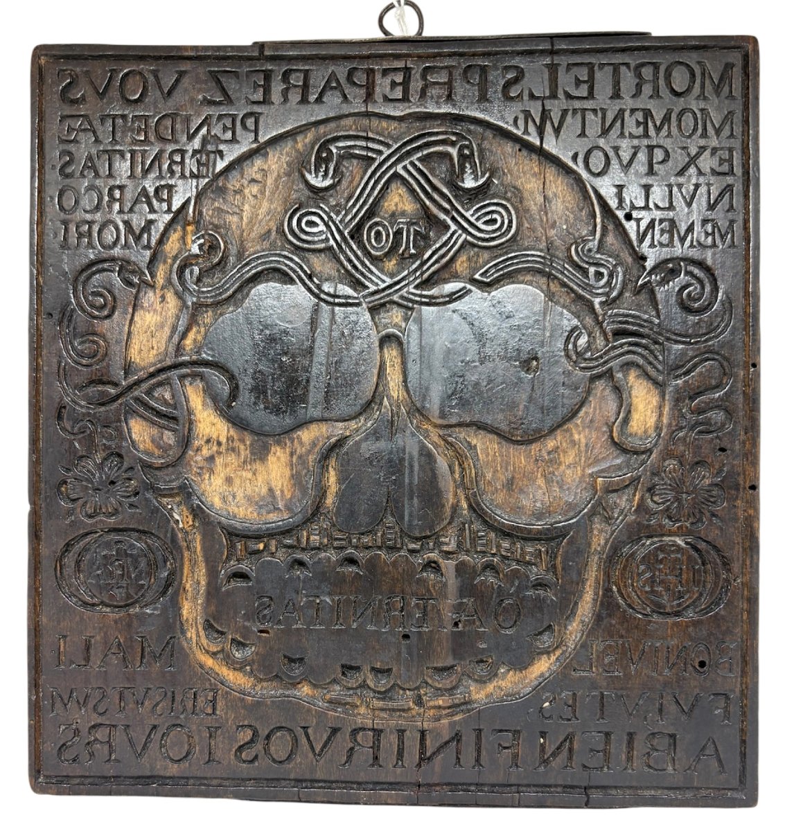 Woodcut Block “memento Mori,” France Or Flanders, Late 17th–18th Century-photo-2