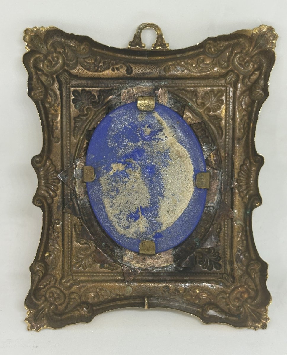 Glass Paste Bust Of Pope Pius IX In Its Frame, Italy, 19th Century-photo-1