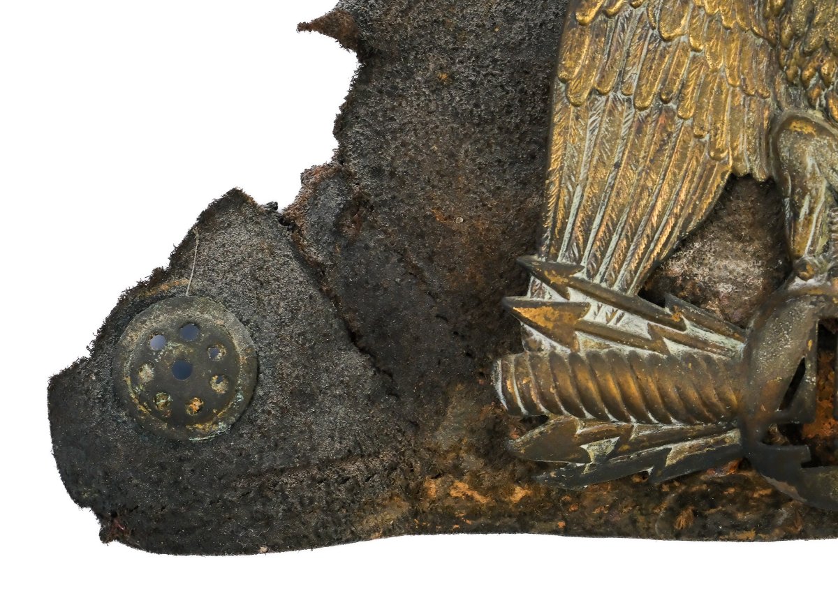 Fragment de shako du 42e régiment d'infanterie de Napoléon-photo-3