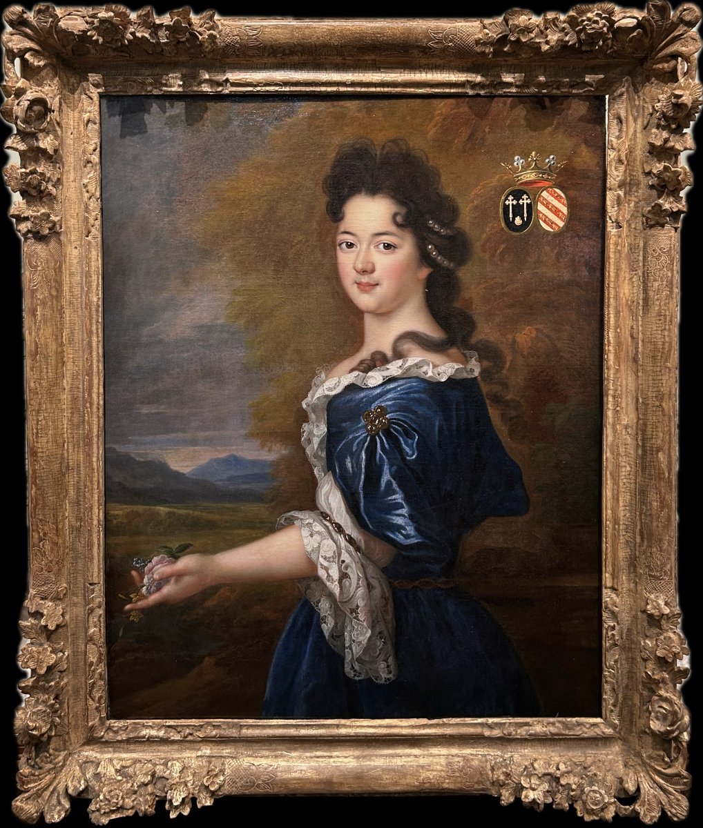 Portrait de Marie Thérèse de Bourbon - attrib. Pierre Mignard (1612-1695)-photo-2