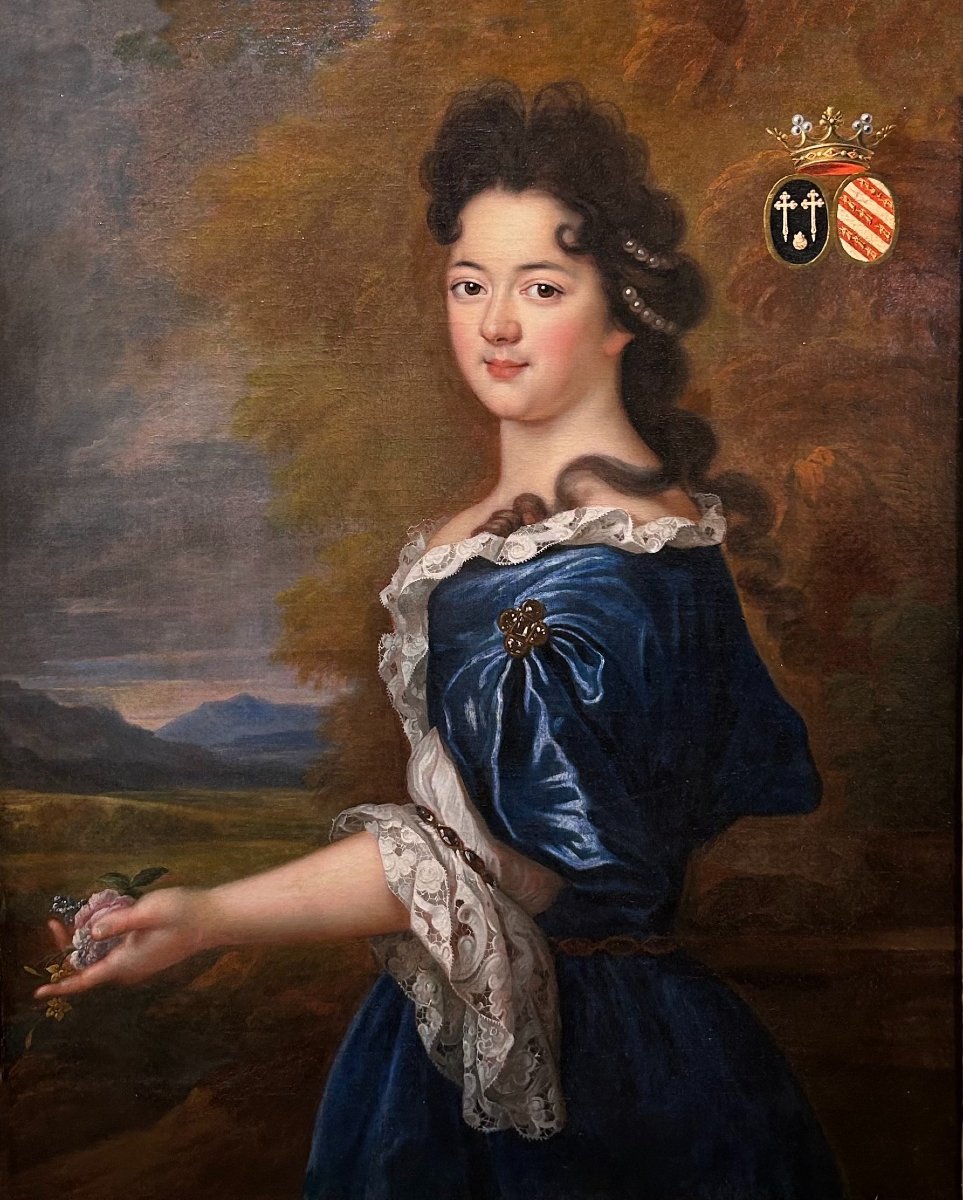 Portrait de Marie Thérèse de Bourbon - attrib. Pierre Mignard (1612-1695)