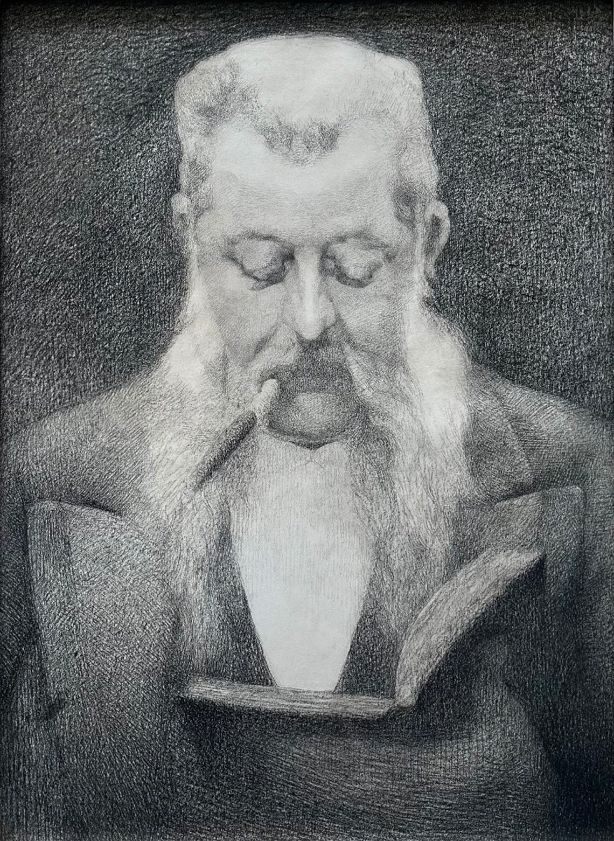 Man Smoking A Cigar – 19th-century Symbolist School-photo-2