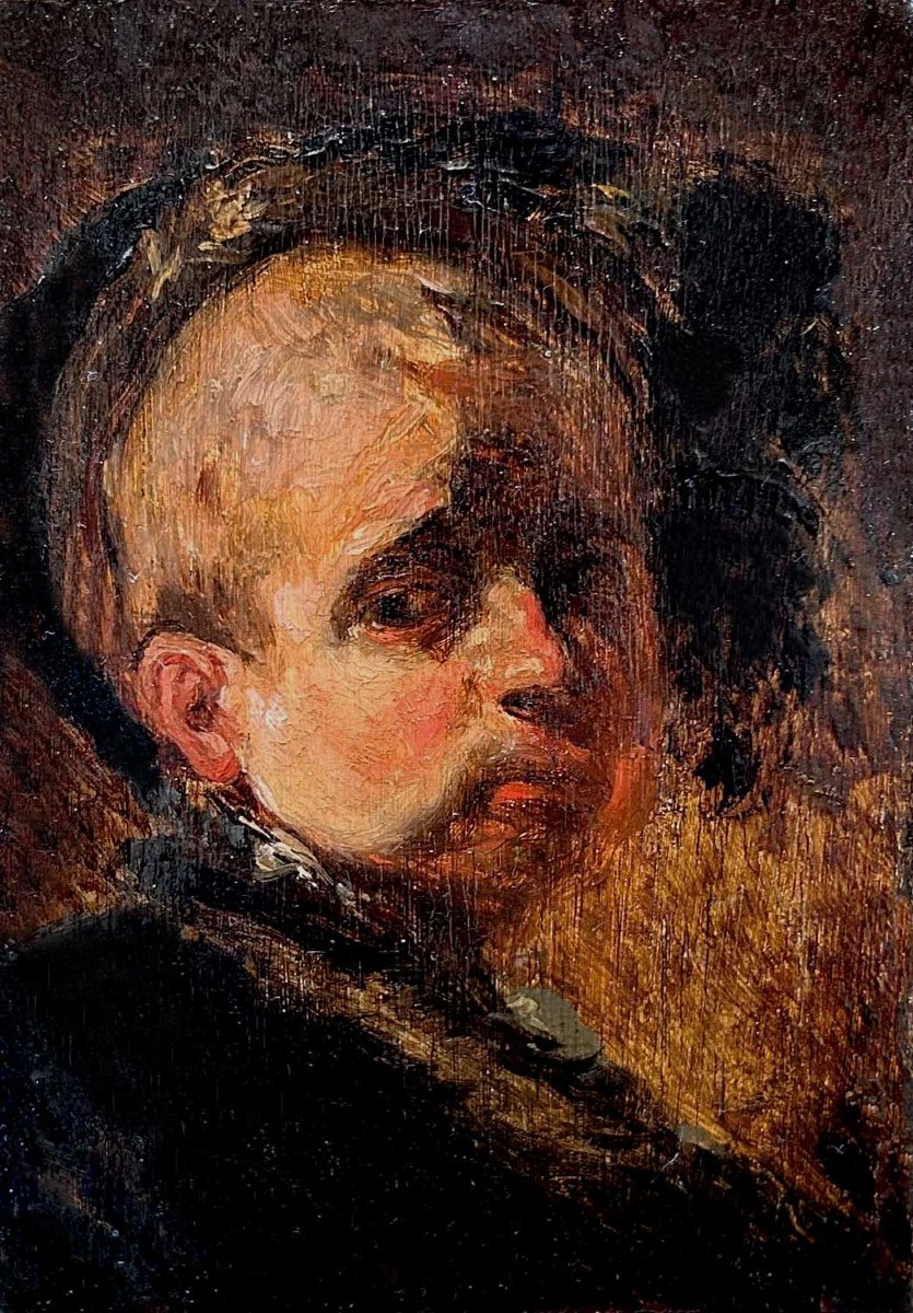 Portrait Of A Boy With A Hat - 18th Century European School