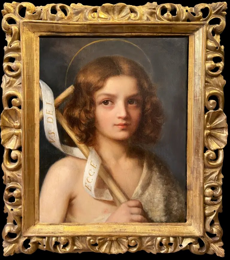 Saint Jean-Baptiste enfant – École italienne du XIXe siècle