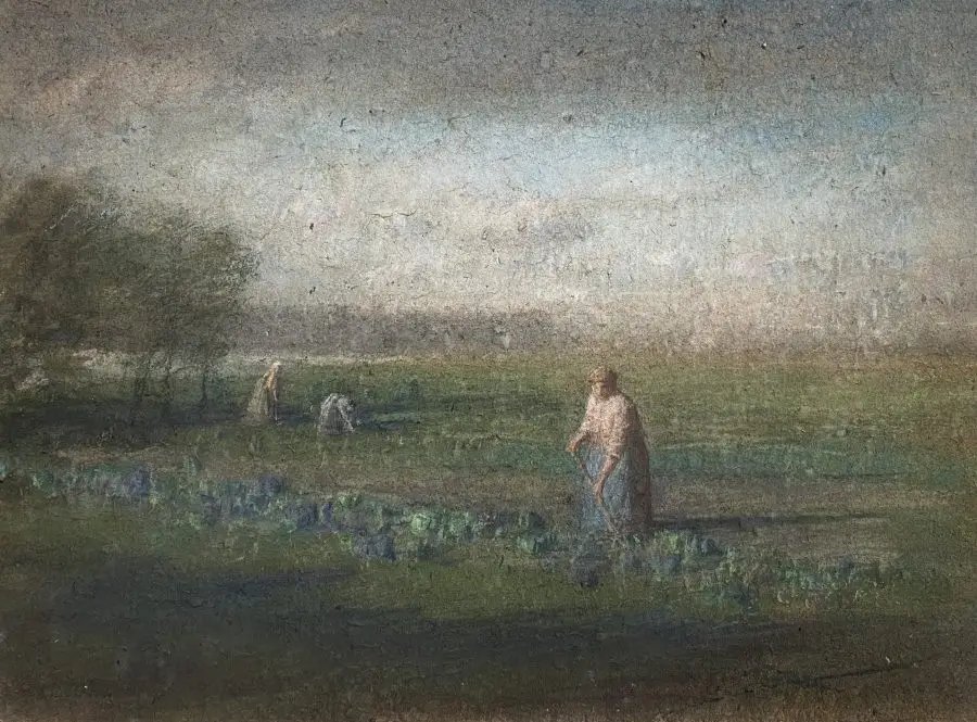 Travailleurs des champs – Dans la manière de Jean-François Millet (1814-1875)-photo-2
