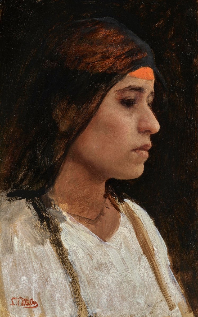 Portrait de jeune fille – Leopold Carl Müller (1834-1892)