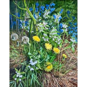 Spring Hedges – Peter Newcombe (born 1943)
