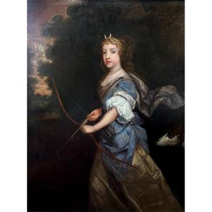 La reine Marie II en Diane – Atelier de Peter Lely, XVIIe siècle