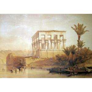 Le temple hypèthre de Philae – David Roberts (1796-1864)