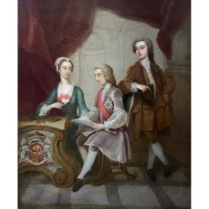William, 1er vicomte Bateman, et sa famille – Gawen Hamilton (1697-1737)