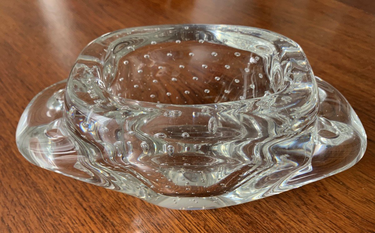 Schneider Charles Bowl In Transparent Bubble Glass.