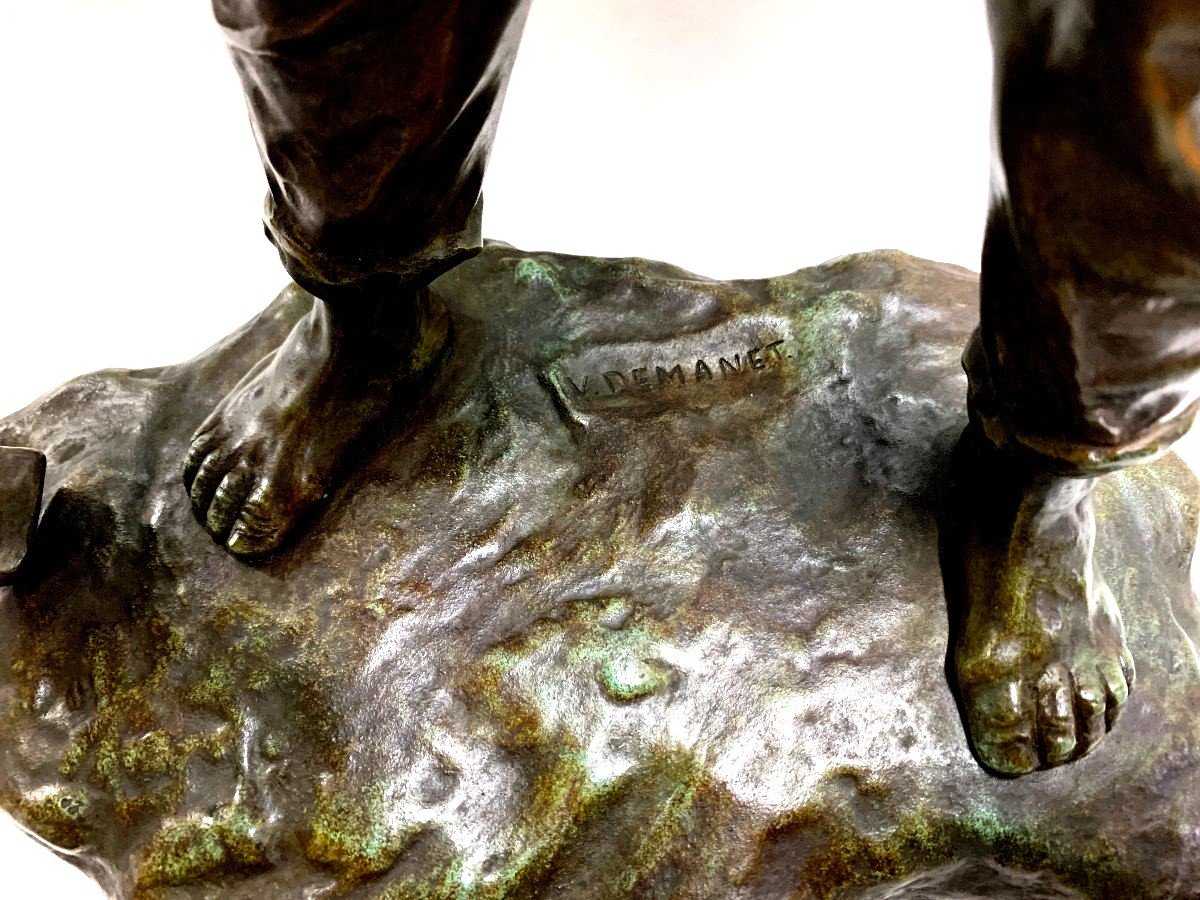 Sculpture « Le Marteleur » De Victor Joseph Ghislain Demanet (1895-1964) :-photo-1