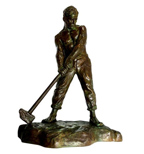 Sculpture « Le Marteleur » De Victor Joseph Ghislain Demanet (1895-1964) :