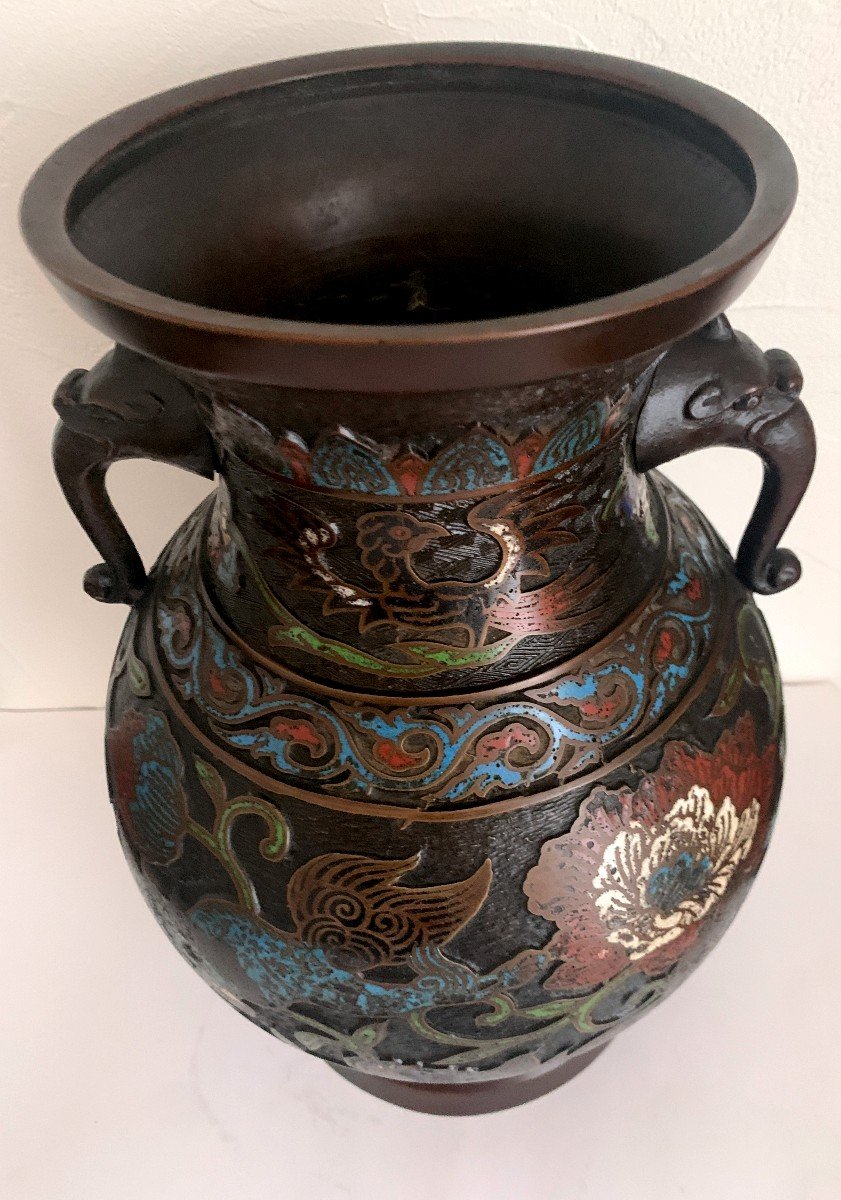 Bronze And Enamel Vase Asian Art  -photo-1