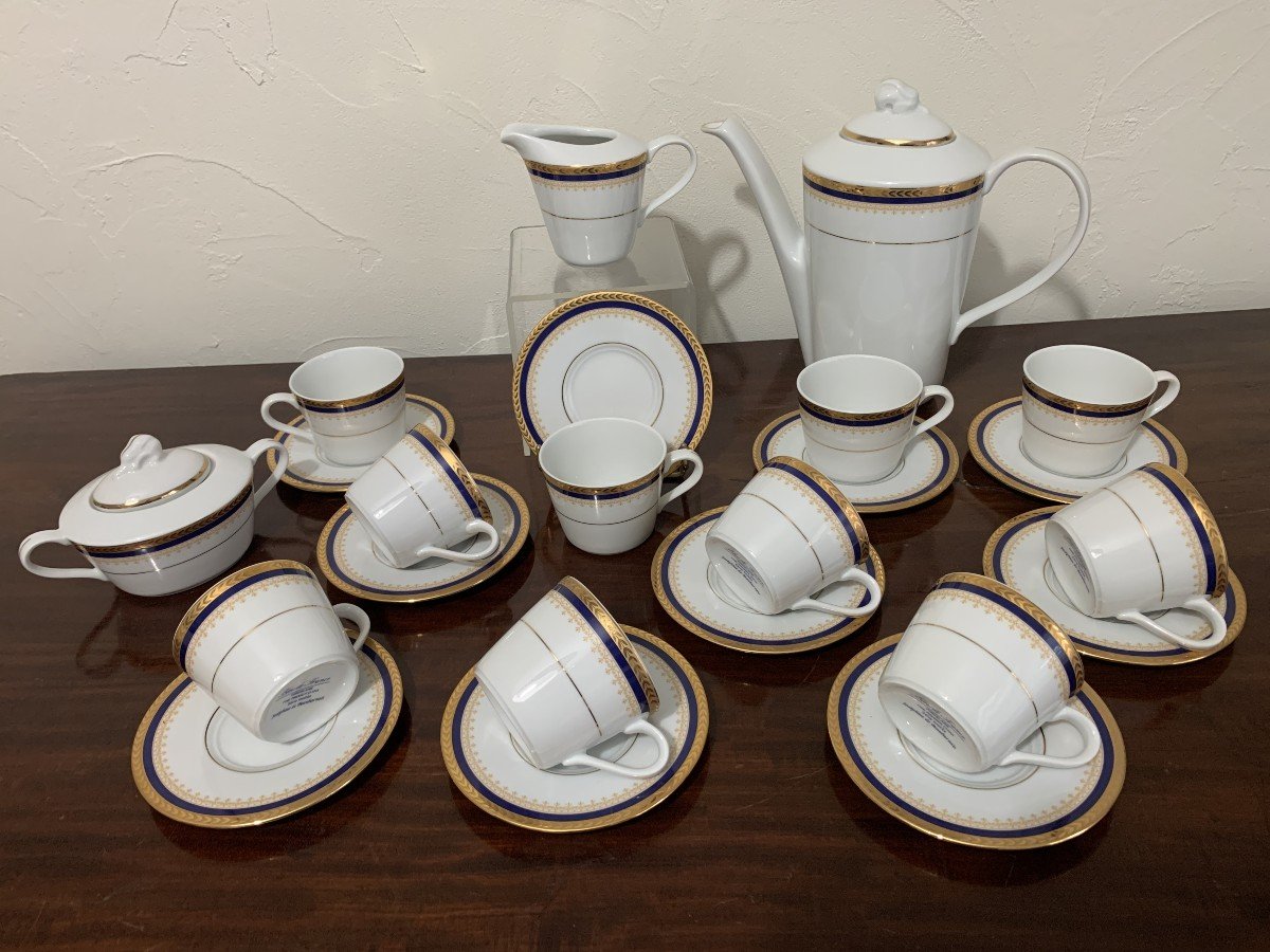 Service à Café En Porcelaine Bleue De France Série Limitée Joséphine De Beauharnais