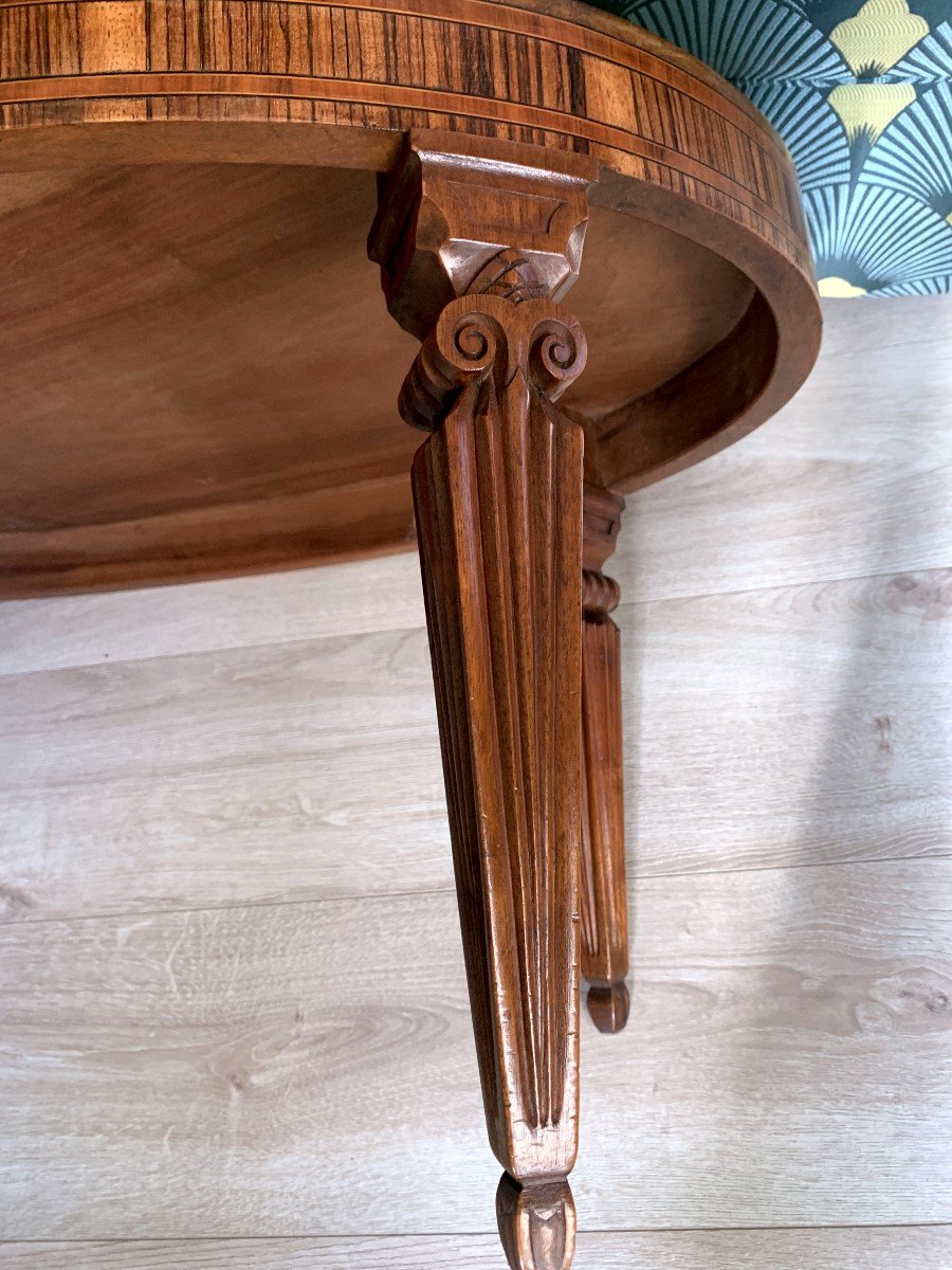 Table Basse Emile Gallé à Piétement Moderniste-photo-1