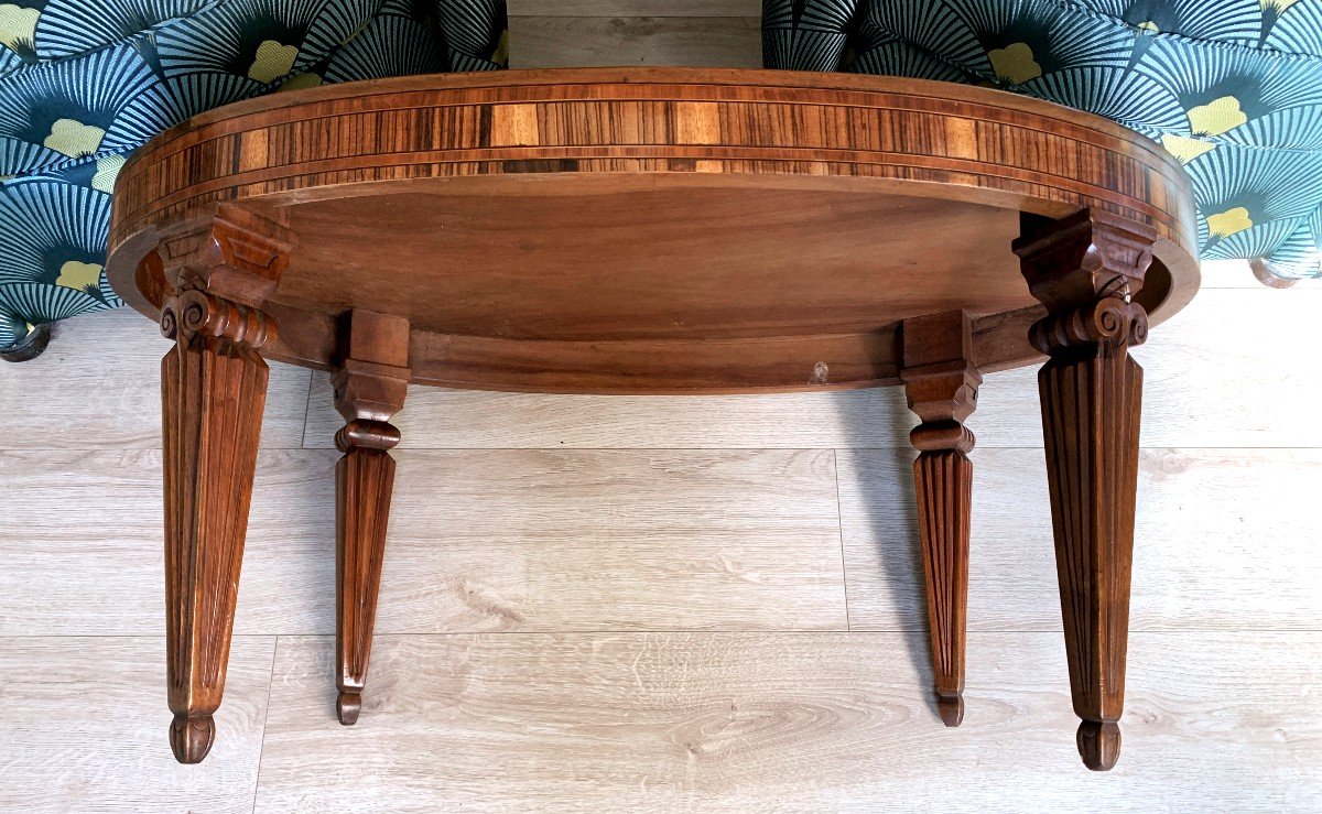 Table Basse Emile Gallé à Piétement Moderniste-photo-2