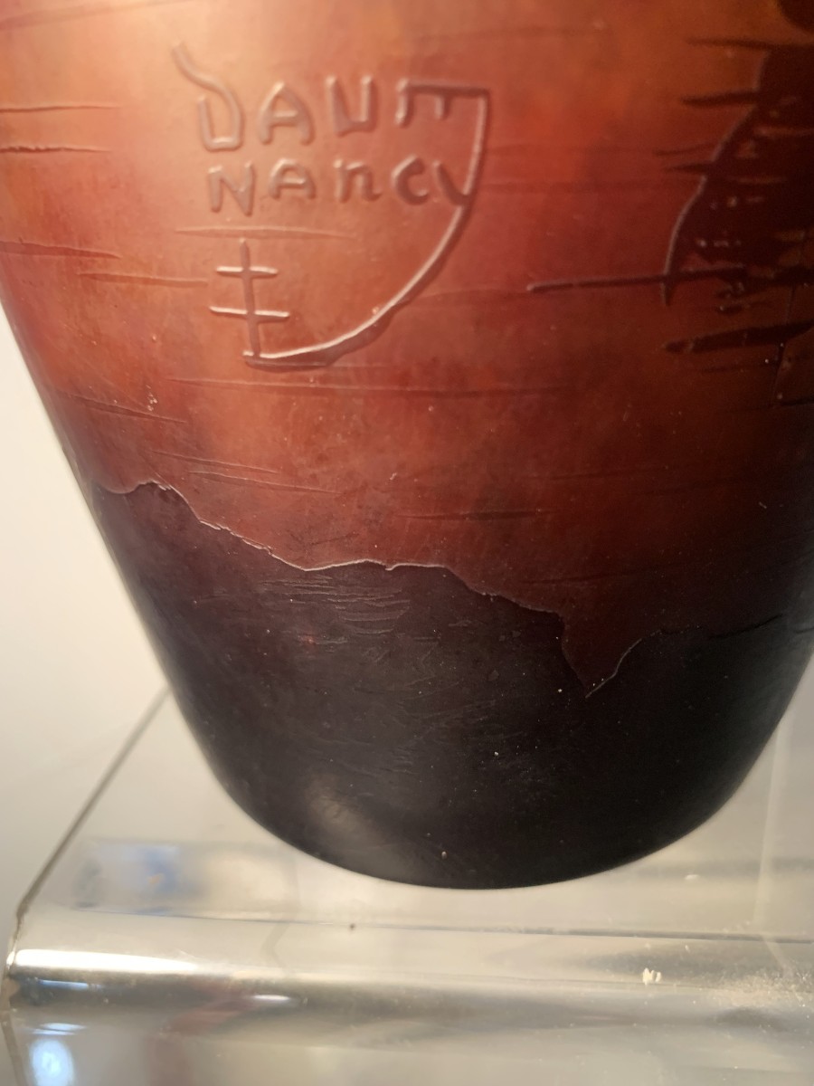 Vase Daum Nancy Décor Lacustre-photo-2