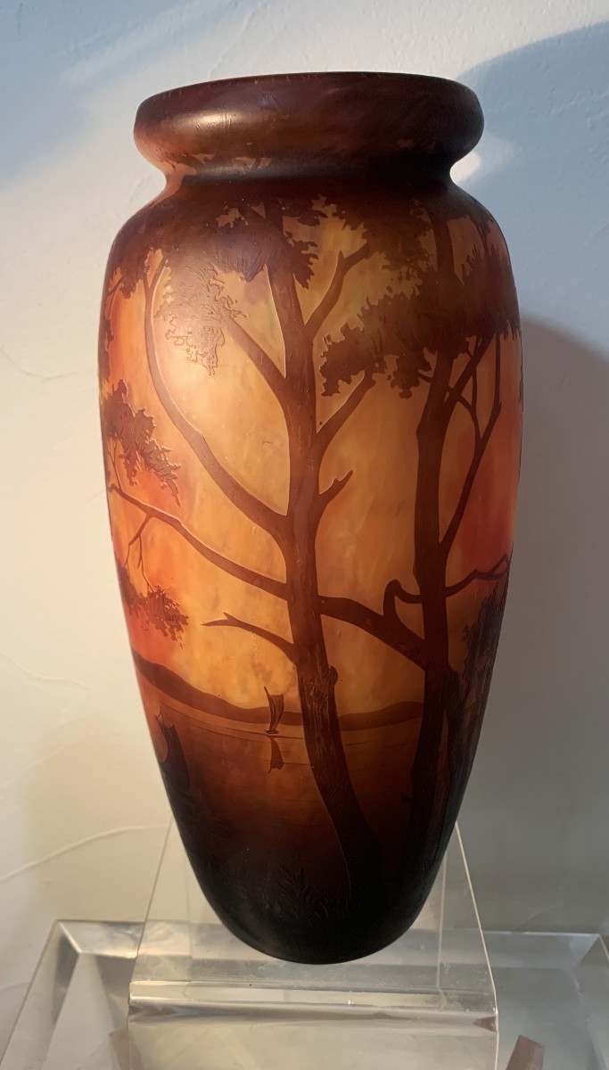 Vase Daum Nancy Décor Lacustre-photo-3