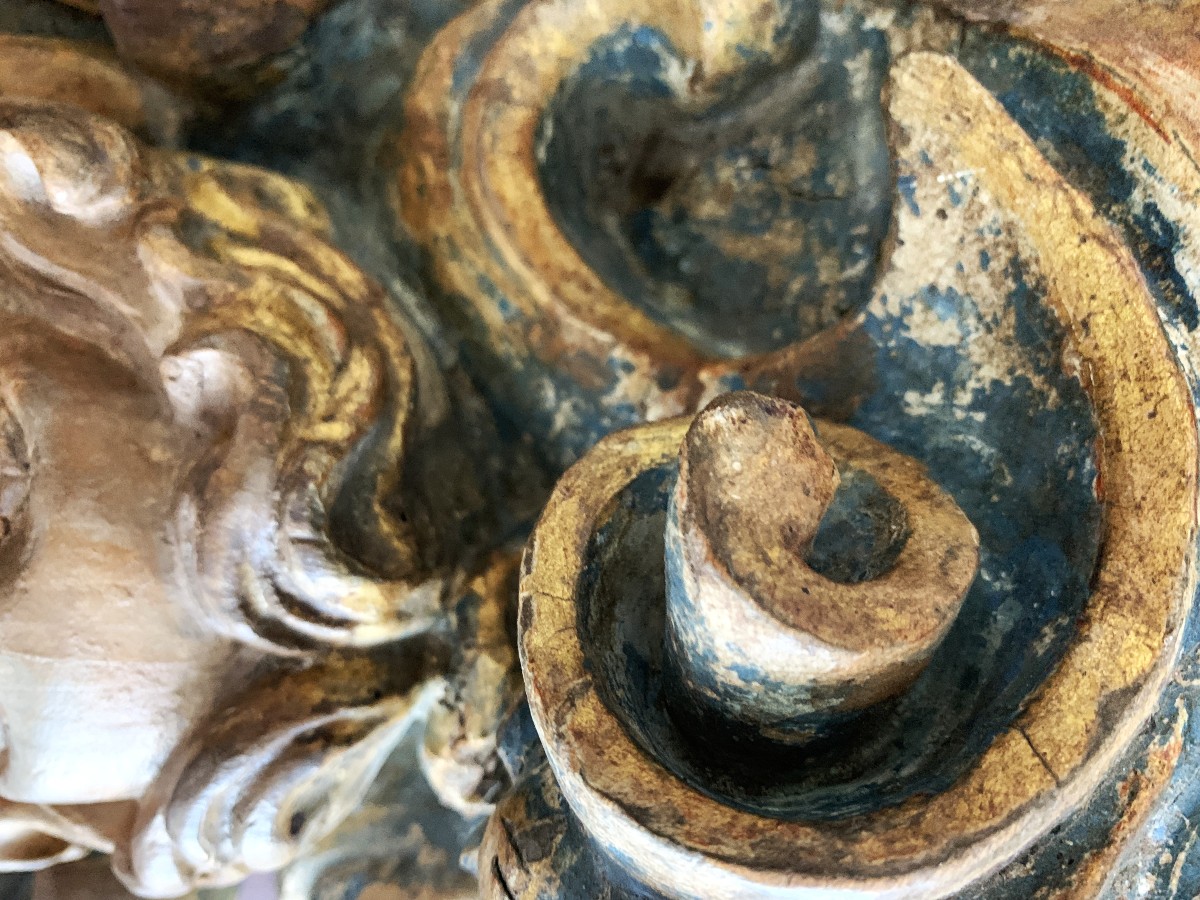 17th Century Angel Head Console  -photo-3
