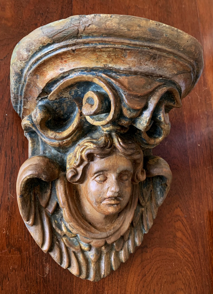 17th Century Angel Head Console  
