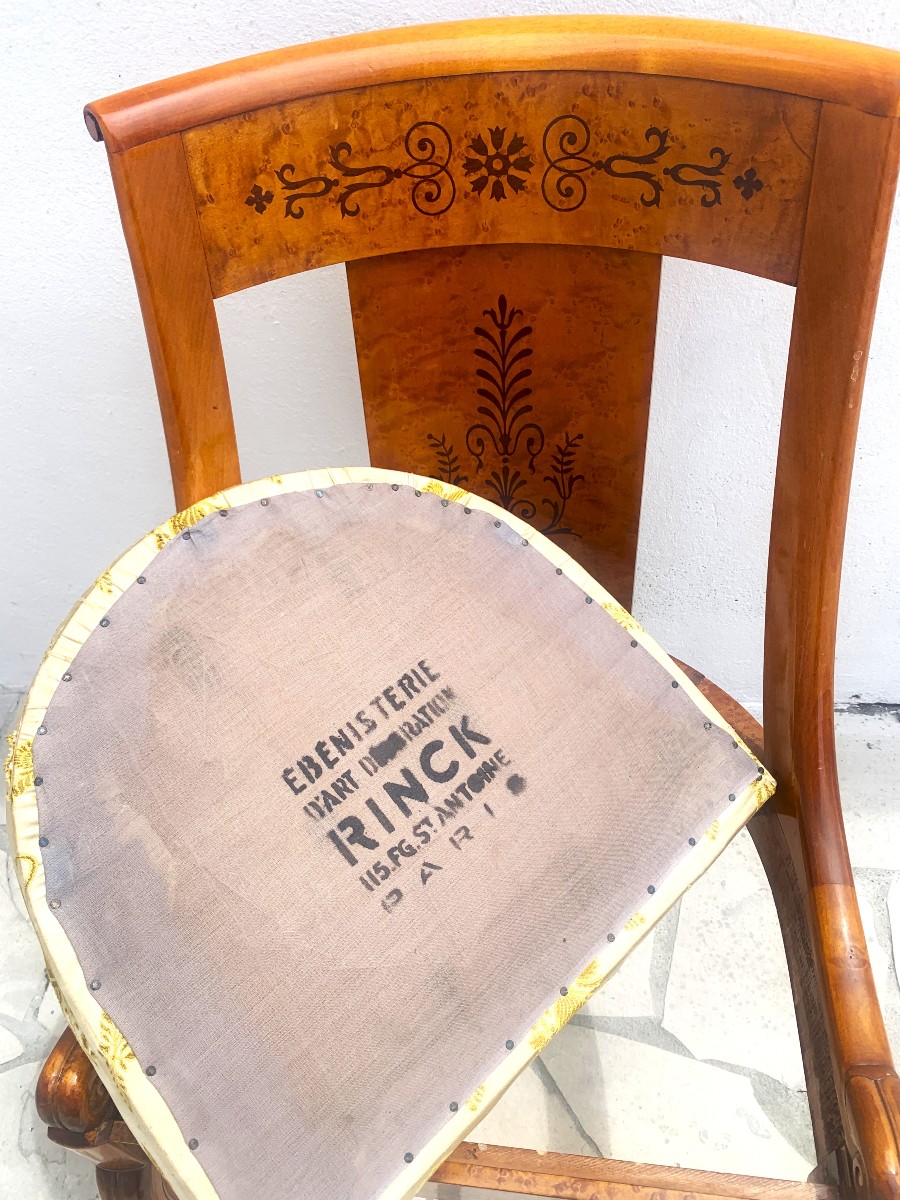 Series Of Eight Maison Rinck Chairs-photo-2
