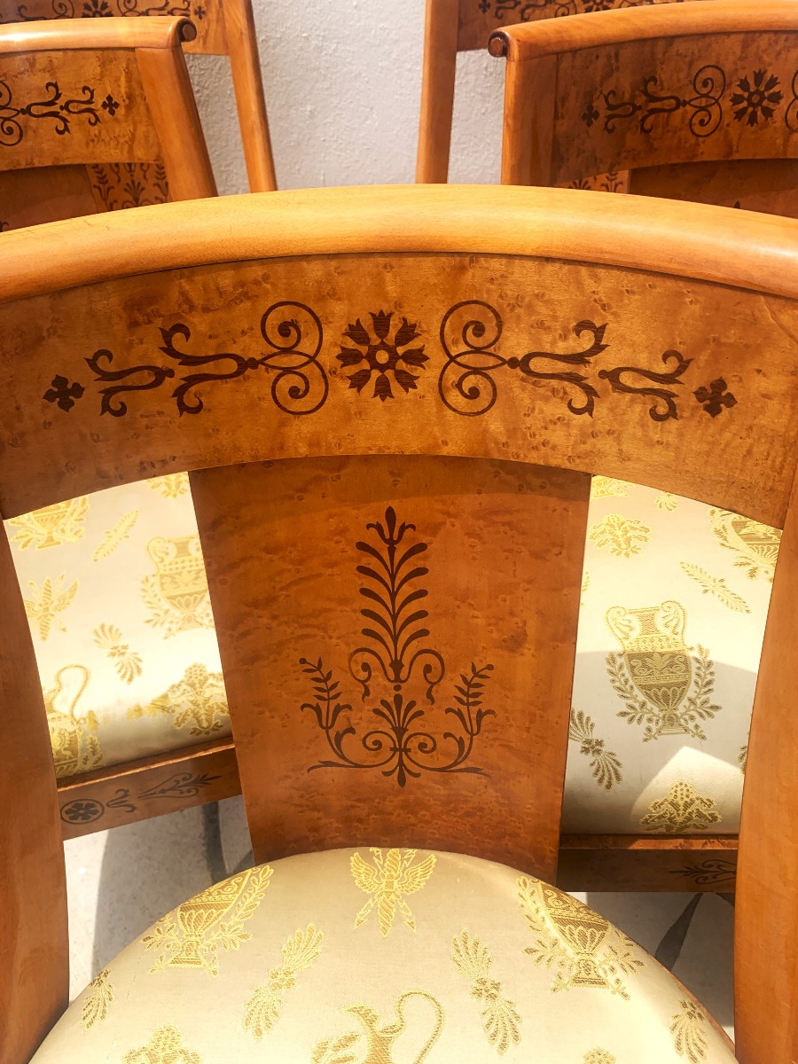 Series Of Eight Maison Rinck Chairs-photo-4