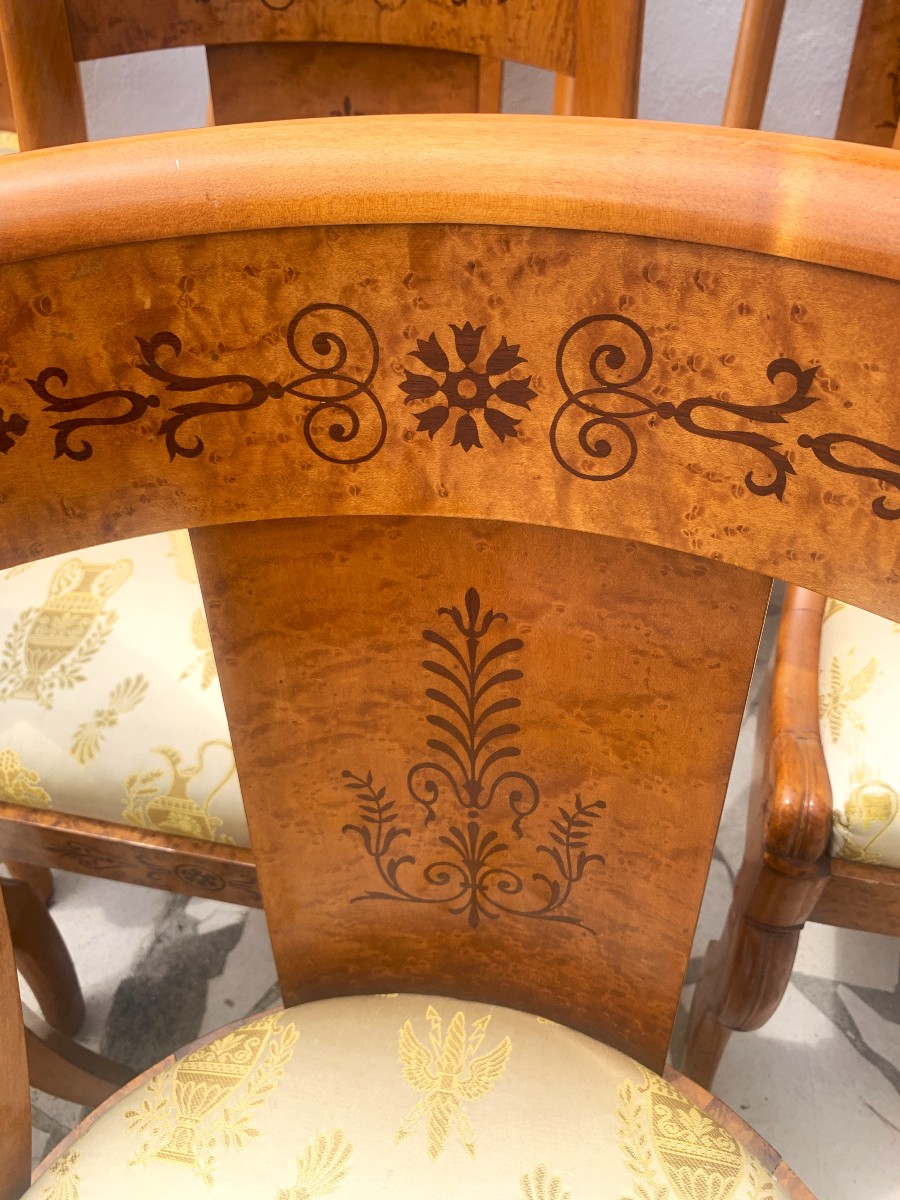 Series Of Eight Maison Rinck Chairs-photo-4